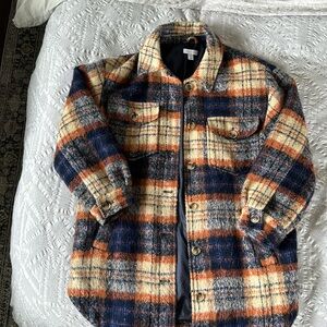 Topshop Plaid Flannel coat